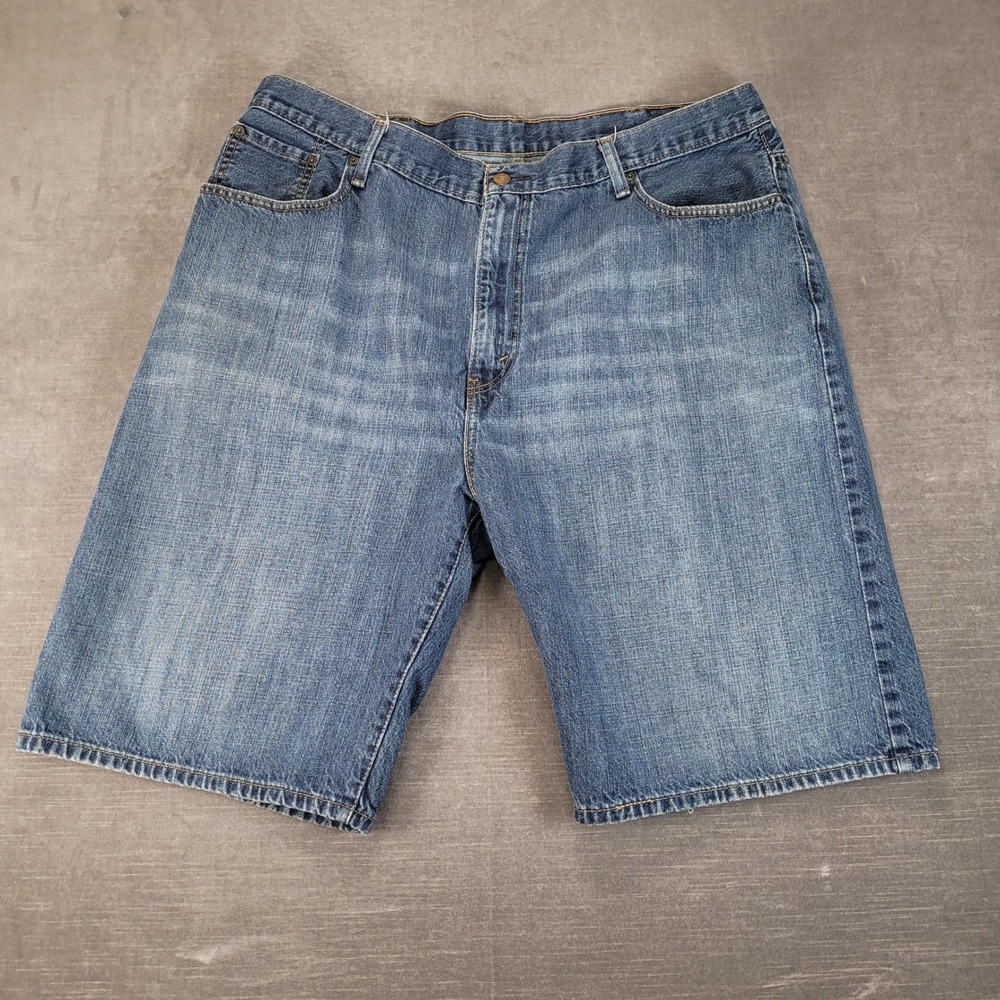 Levis 569 Y2K Loose Straight Denim Shorts Mens Actual Size 40 Blue Jean Shorts